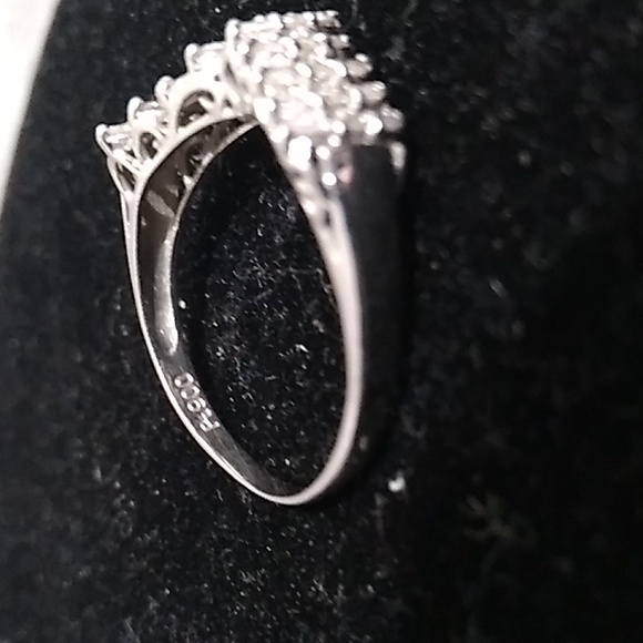 CHRISTMAS SALE! Stunning Solid Platinum Genuine 0.53ct Diamond Ring Size 6 1/2 - Picture 5 of 9